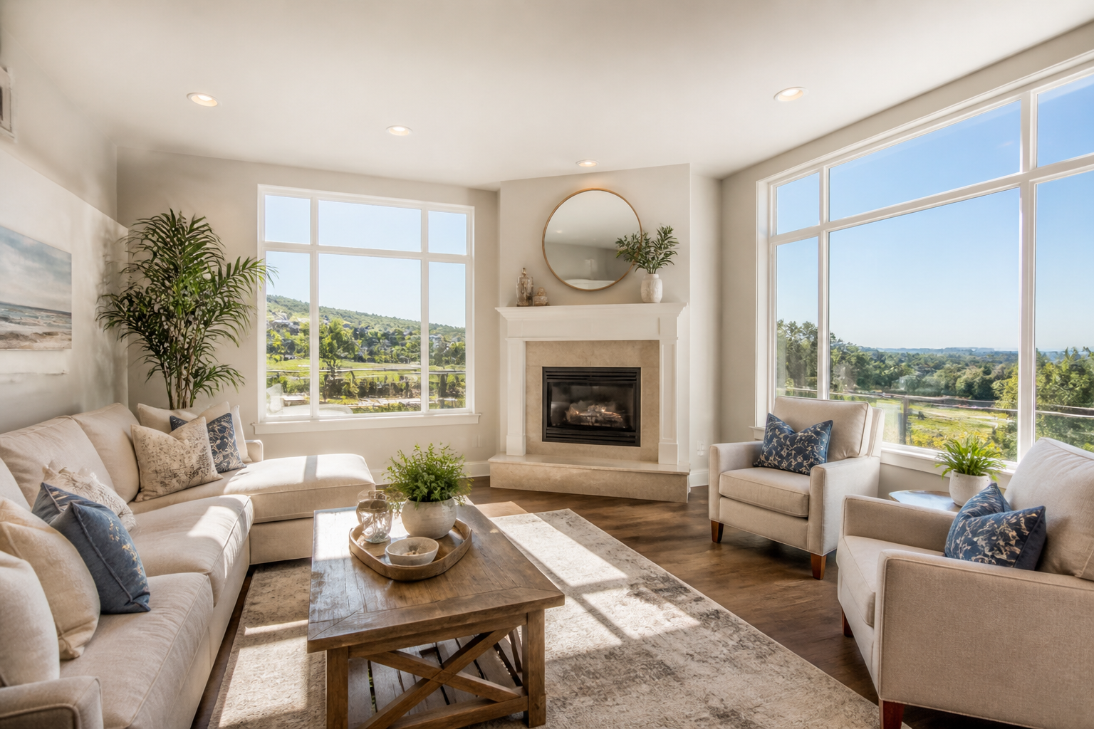 Light-filled home ready for photography