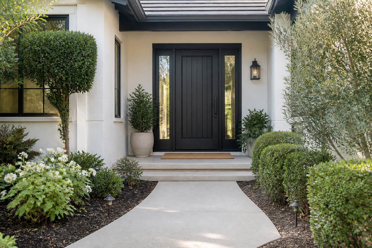 Inviting home exterior and entry