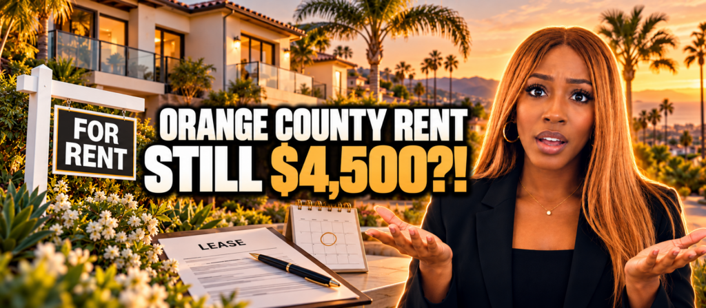 Donna Brown reacts to an Orange County rental home with the headline: Orange County rent still $4,500?!